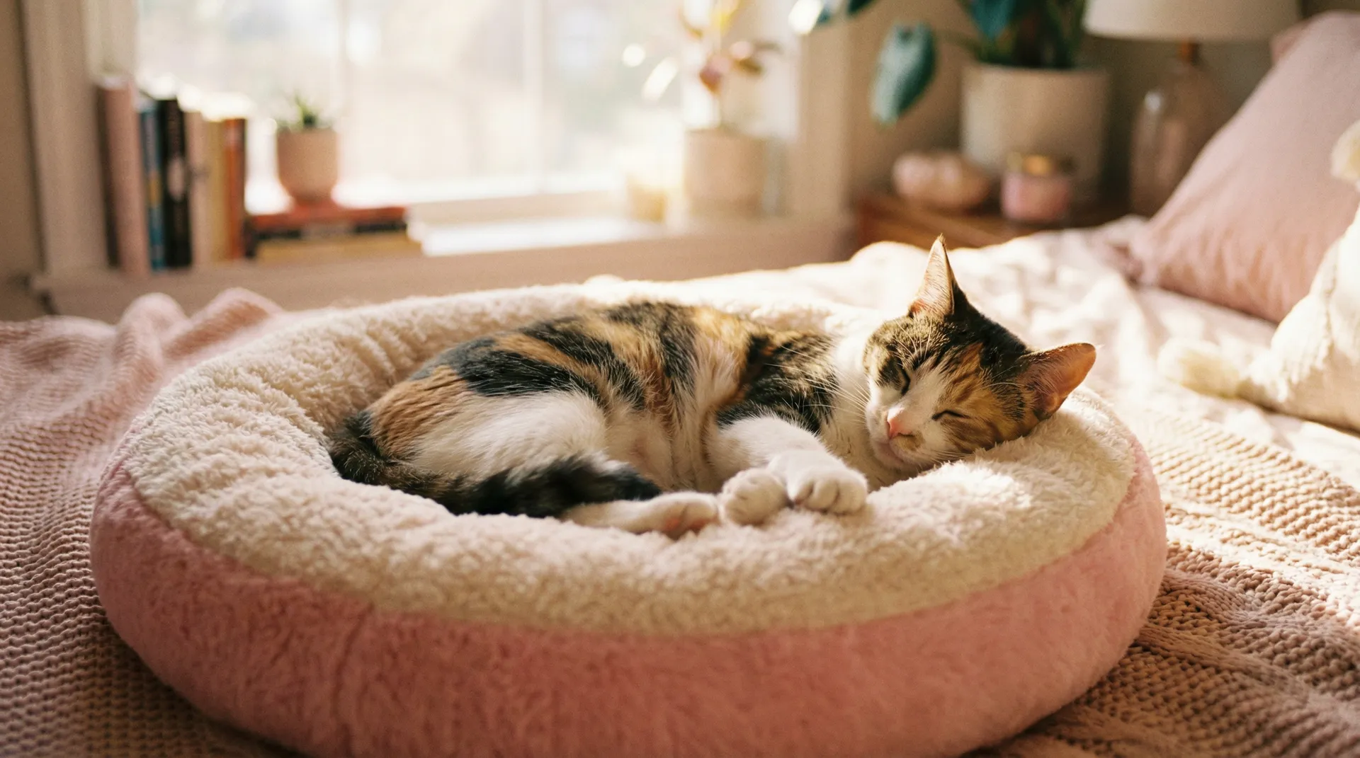 三花猫安静入睡 - 清纯反差